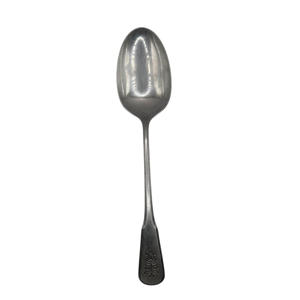 Oneida Silver Village Stainless Flatware Serving Spoon Vintage 1982-1989 Durable